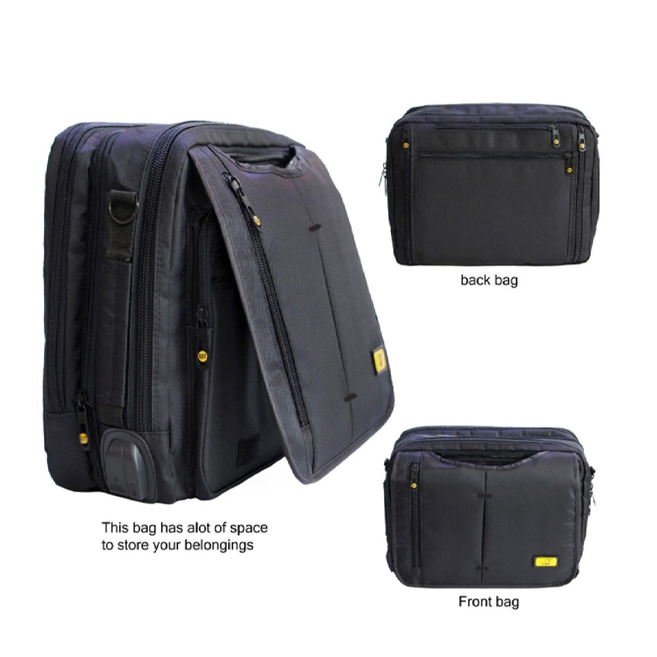 Price and Buy Spacious Leather Briefcase Fits 13-15 Inch Laptops Model A-70 - Image 11