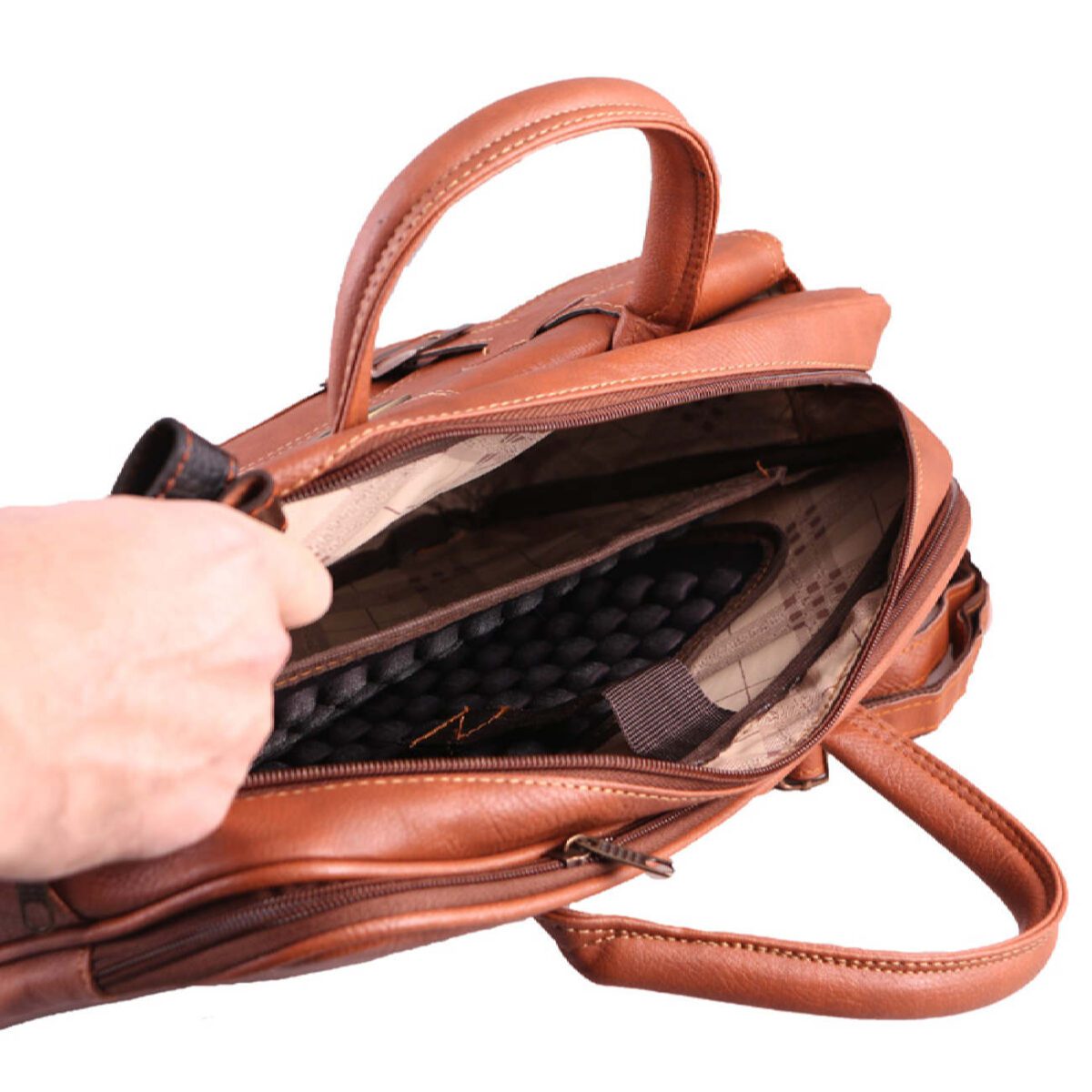 Price and Buy Spacious Leather Briefcase for 13-15 Inch Laptops – MA1-96 - Image 6