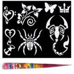 Price and Buy Spider & Scorpion Stencil Henna Set – Magical Pack Hand Art