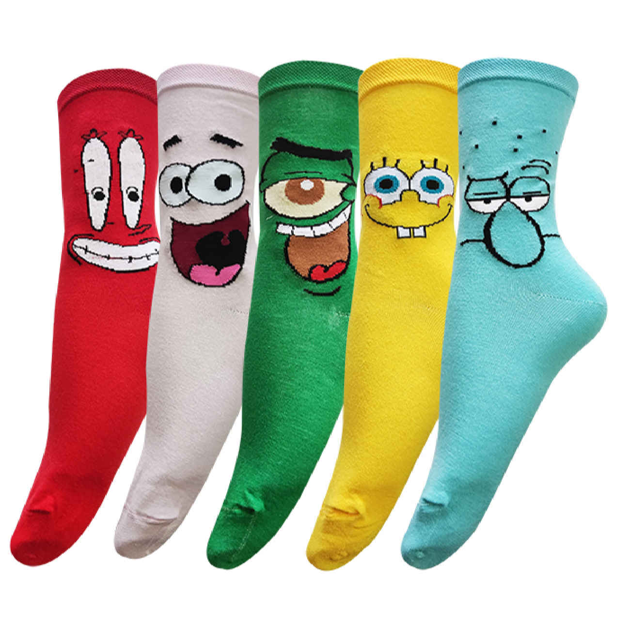 Price and Buy SpongeBob & Friends Long Stem Socks – Fun Cartoon Vibes (x5)_690342fe99739.jpeg Price and Buy SpongeBob & Friends Long Stem Socks – Fun Cartoon Vibes (x5) - Image 1