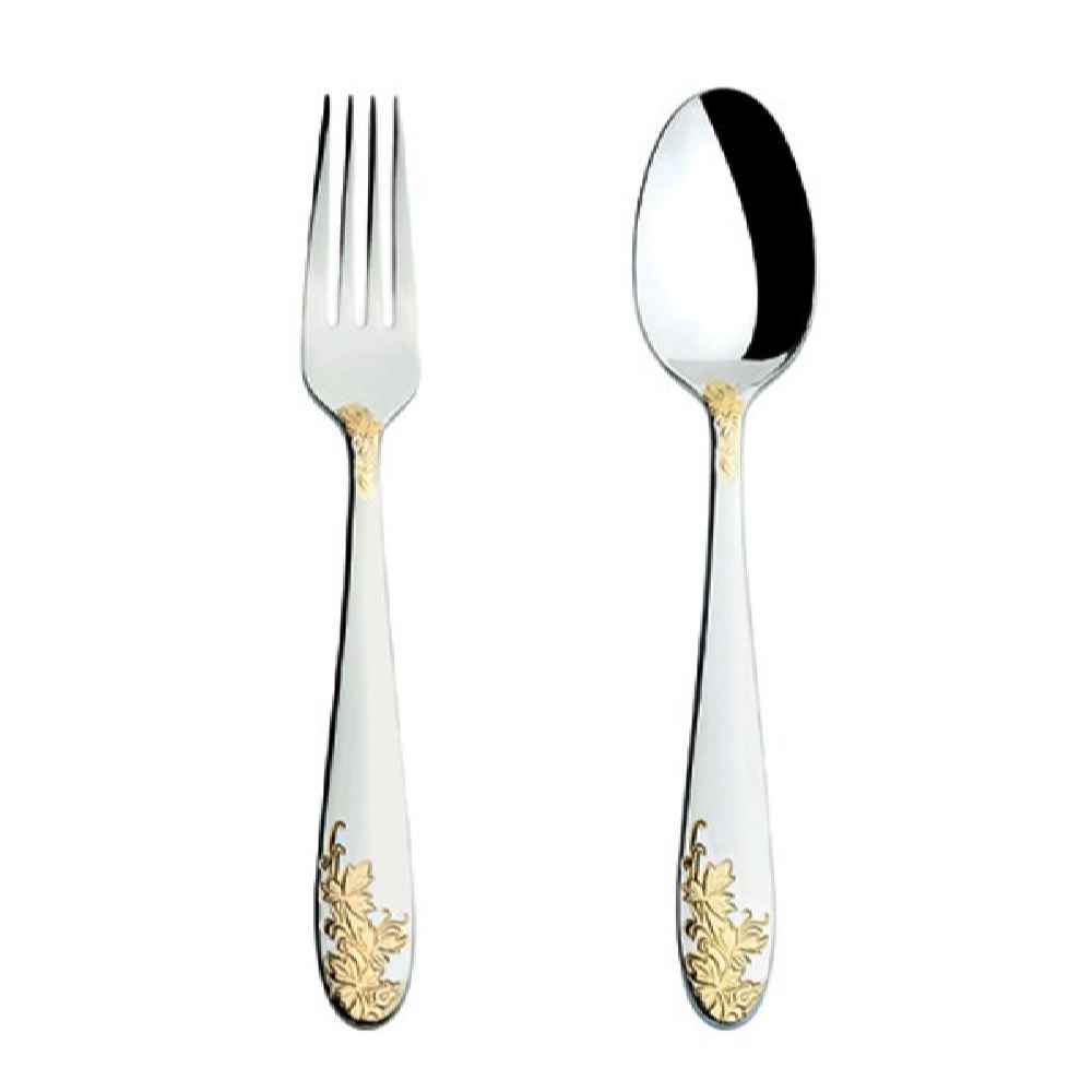 Price and Buy Spoon and Fork Flatware Set Dishwasher Safe 12 Pcs Model Florl