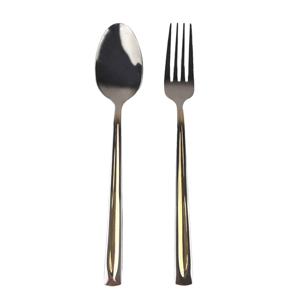 Price and Buy Spoon and Fork Flatware Set Golden Design 12 Pcs Model Paris