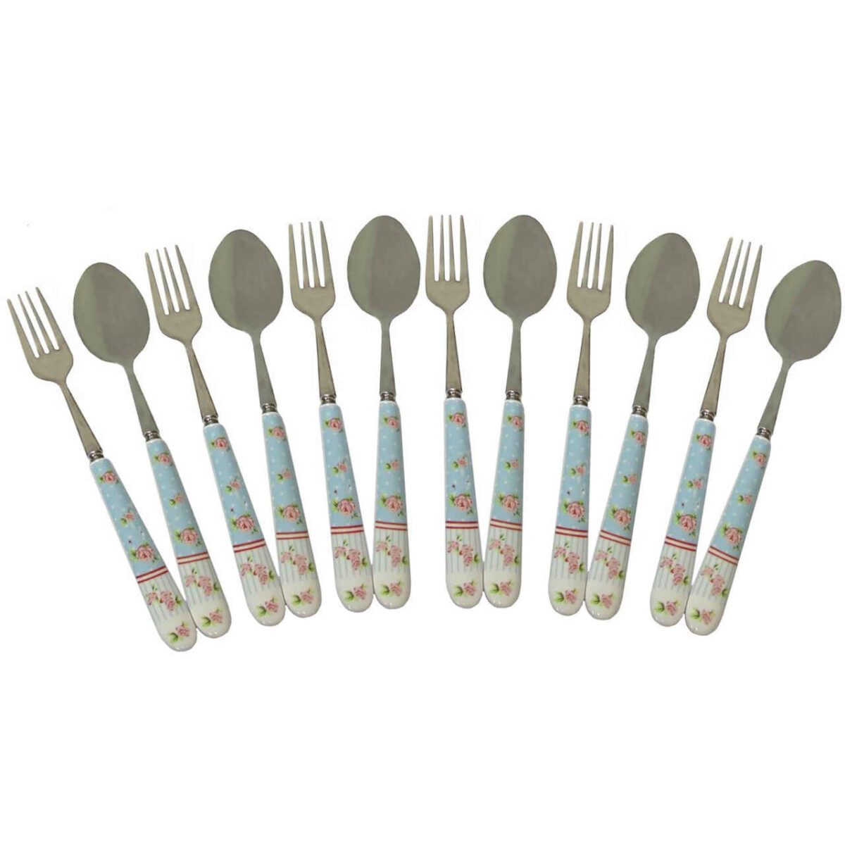 Price and Buy Spoon and Fork Flatware Set with Ceramic-handled Model Angel - Image 3