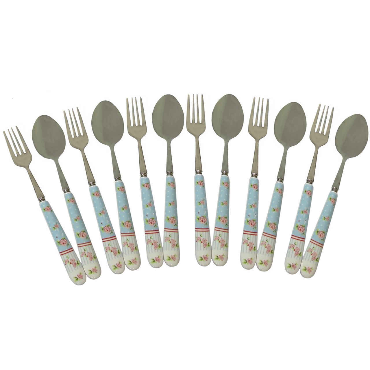 Price and Buy Spoon and Fork Flatware Set with Ceramic-handled Model Angel - Image 3