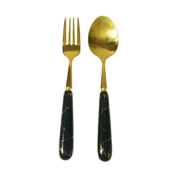 Price and Buy Spoon and Fork Flatware Set with Marble Design Model Golden_68fe521be8912.jpeg Price and Buy Spoon and Fork Flatware Set with Marble Design Model Golden