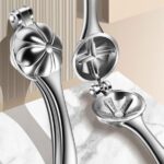 Price and Buy Stainless Steel Lever Nutcracker – Steel Handle & Body, Ergonomic, for Walnuts & Chestnuts, Floral Design - Image 3