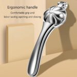 Price and Buy Stainless Steel Lever Nutcracker – Steel Handle & Body, Ergonomic, for Walnuts & Chestnuts, Floral Design - Image 5