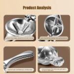 Price and Buy Stainless Steel Lever Nutcracker – Steel Handle & Body, Ergonomic, for Walnuts & Chestnuts, Floral Design - Image 9