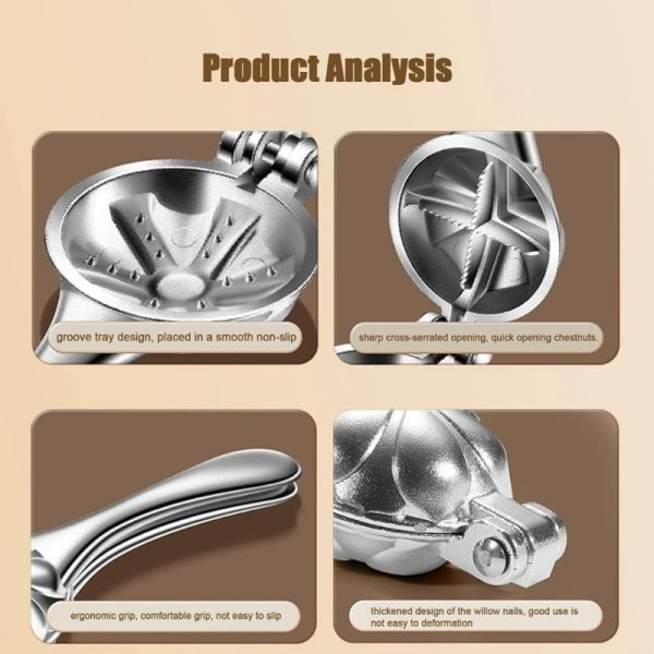 Price and Buy Stainless Steel Lever Nutcracker – Steel Handle & Body, Ergonomic, for Walnuts & Chestnuts, Floral Design_6903e7927144f.jpeg Price and Buy Stainless Steel Lever Nutcracker – Steel Handle & Body, Ergonomic, for Walnuts & Chestnuts, Floral Design - Image 9