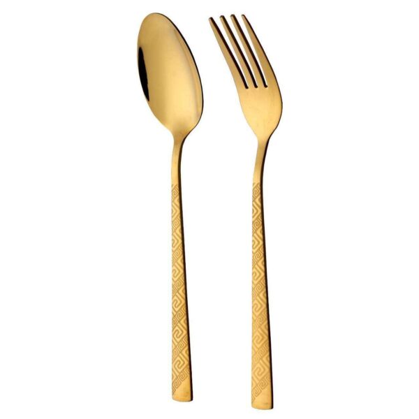 Price and Buy Stainless Steel Spoon and Fork Flatware Set 12 Pcs Model Golden_68fe507705586.jpeg Price and Buy Stainless Steel Spoon and Fork Flatware Set 12 Pcs Model Golden
