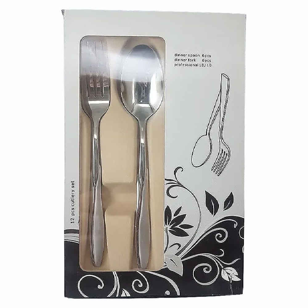 Price and Buy Stainless Steel Spoon and Fork Flatware Set 12 Pcs Model Perans - Image 3