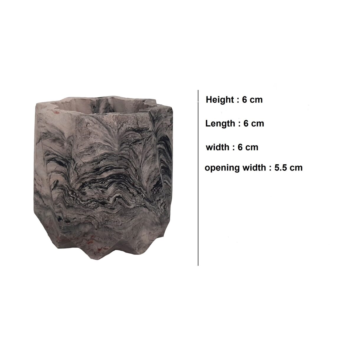 Price and Buy Star Shine – Concrete Pen Holder with Marble Design Accents - Image 4