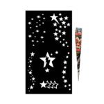 Price and Buy Stars Design Henna Set with Stencil Sheets – Create Stunning Temporary Designs (x7)
