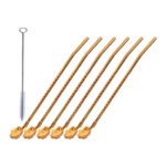 Price and Buy Steel Bar Spoon – Suitable for Mixing Drink with Flower Design Pack of 6