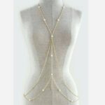 Price and Buy Steel Body Chain Jewelry with Pearl Design – Suitable for Beach or Festival Looks