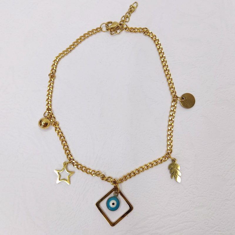 Price and Buy Steel Cheshm Nazar Ankle Bracelet Model Laleh