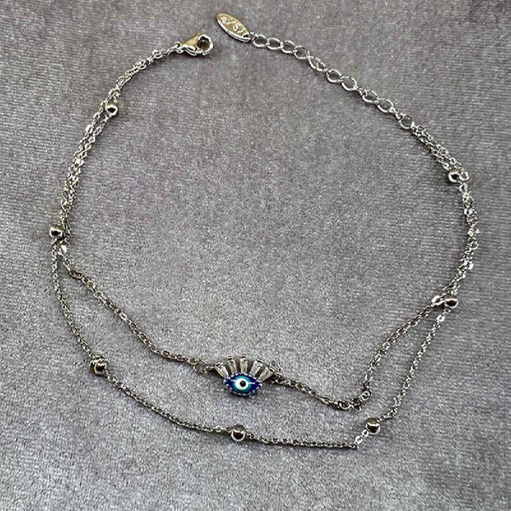 Price and Buy Steel Cheshm Nazar Layered Anklet Model Mahta