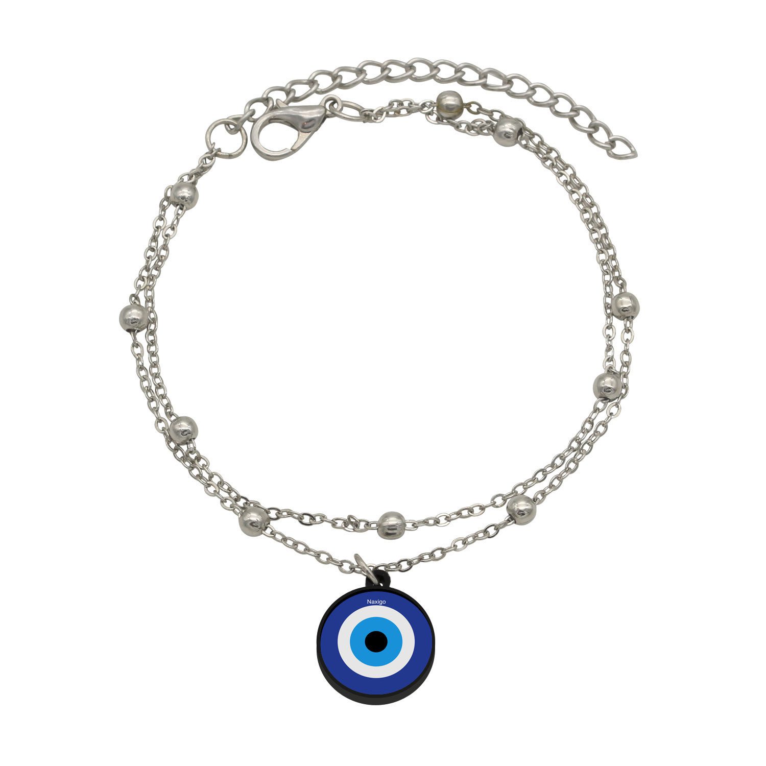 Price and Buy Steel Cheshm Nazar Layered Anklet Model Phosphorescent