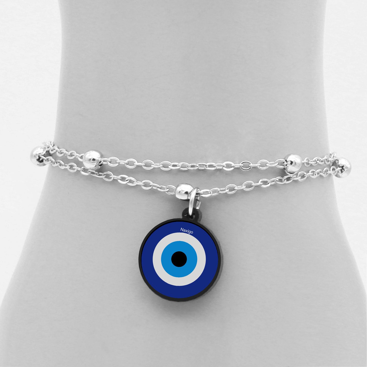 Price and Buy Steel Cheshm Nazar Layered Anklet Model Phosphorescent - Image 7