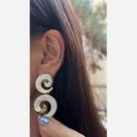 Price and Buy Steel Minakari Dangle Earrings Hollowed  Enamel Out Round Pendants for Women