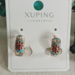 Price and Buy Steel Minakari Elegant Blossom Huggie Earrings – Feminine & Chic