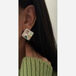 Price and Buy Steel Minakari Handmade Enamel Drop Earrings with Gemstones