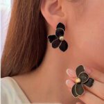 Price and Buy Steel Minakari Petal-Shaped Enamel Earrings – Artistic Floral Jewelry