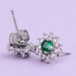 Price and Buy Steel Stud Earrings for Women with Quartz Gemstone - Image 4