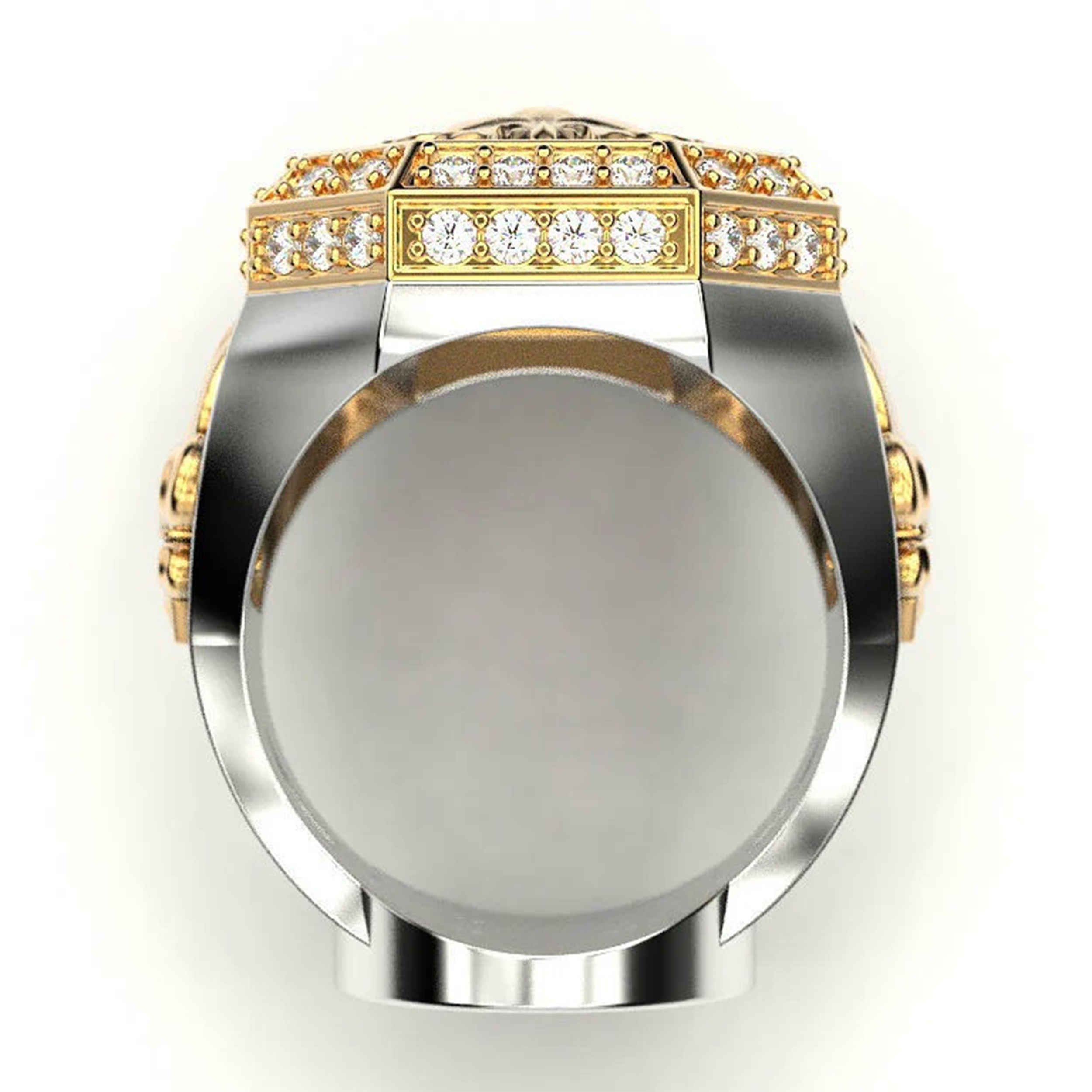 Price and Buy Sterling Silver Lion Face Engraved Signet Ring for Men - Image 3