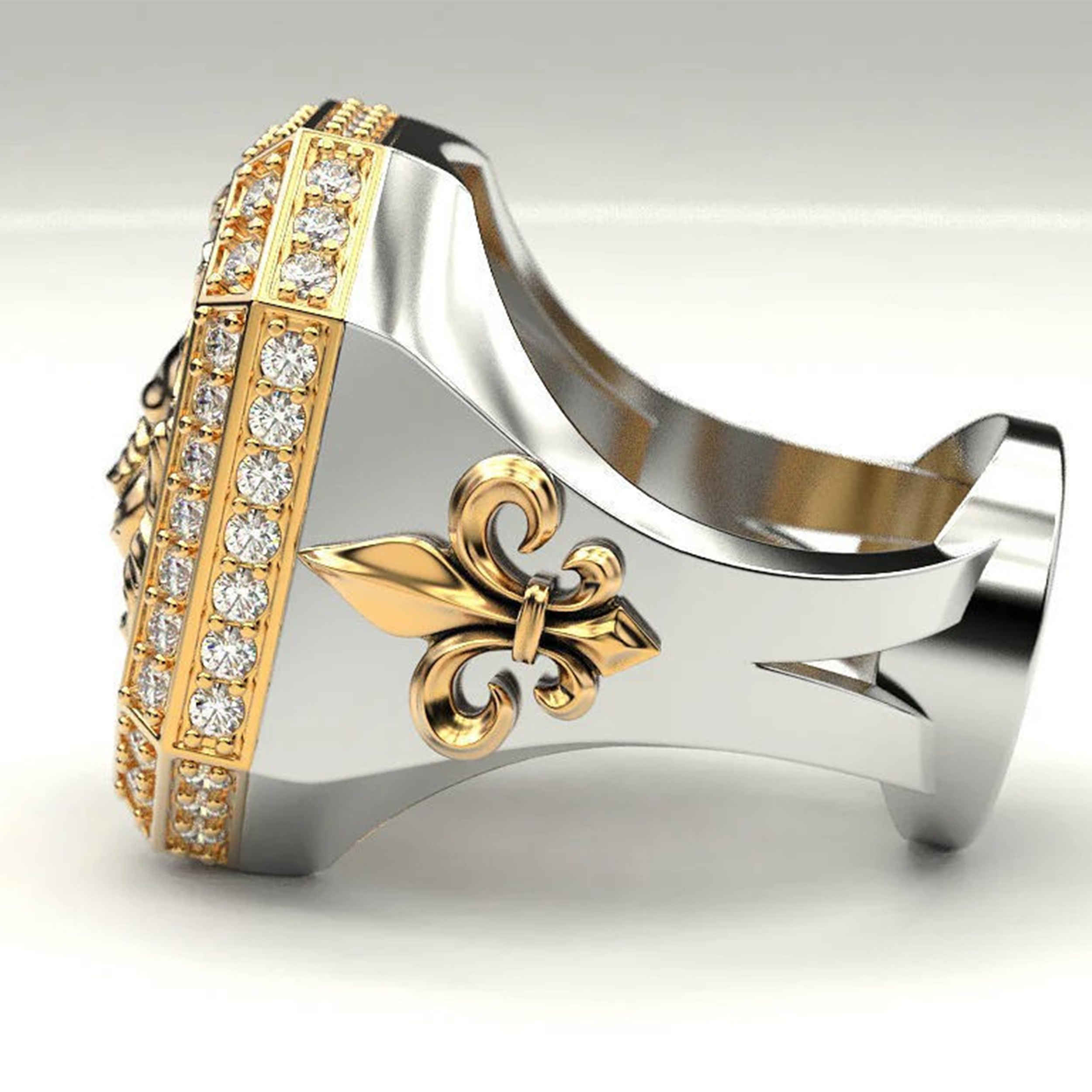 Price and Buy Sterling Silver Lion Face Engraved Signet Ring for Men - Image 8