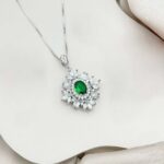 Price and Buy Sterling Silver Royal Emerald Necklace with 3A Zirconia Gemstone - Image 4