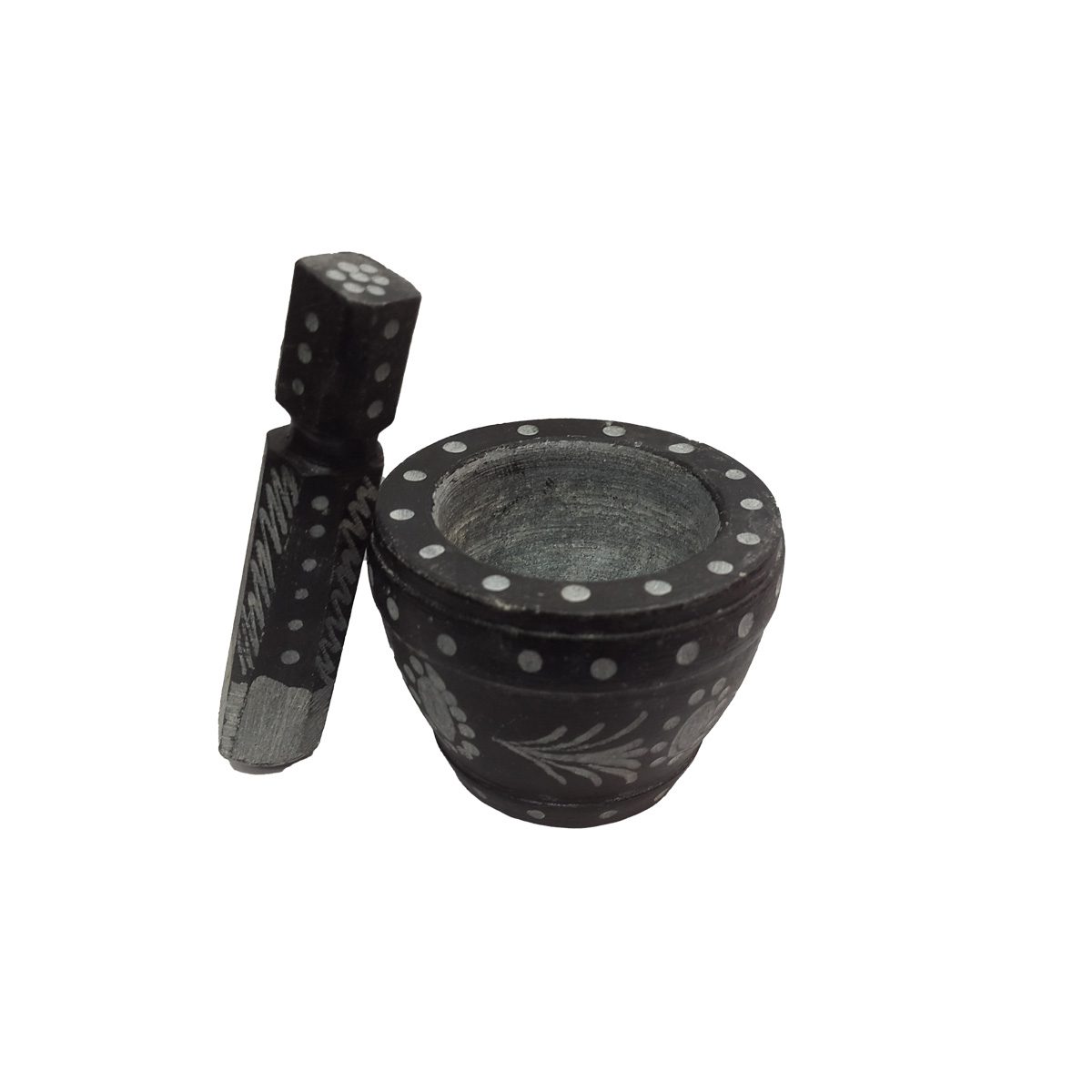 Price and Buy Stone Mortar & Pestle Set Elegantly Handcrafted in Black - Image 3