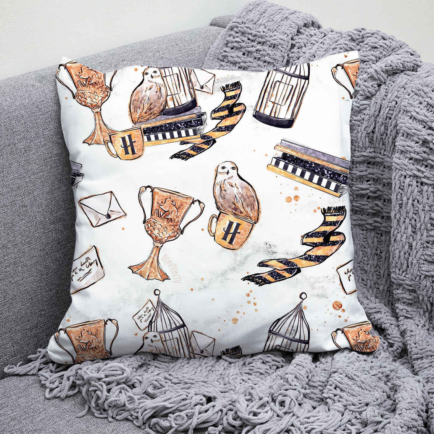 Price and Buy Stunning Cushion Cover – Printed Charming Harry Potter Design