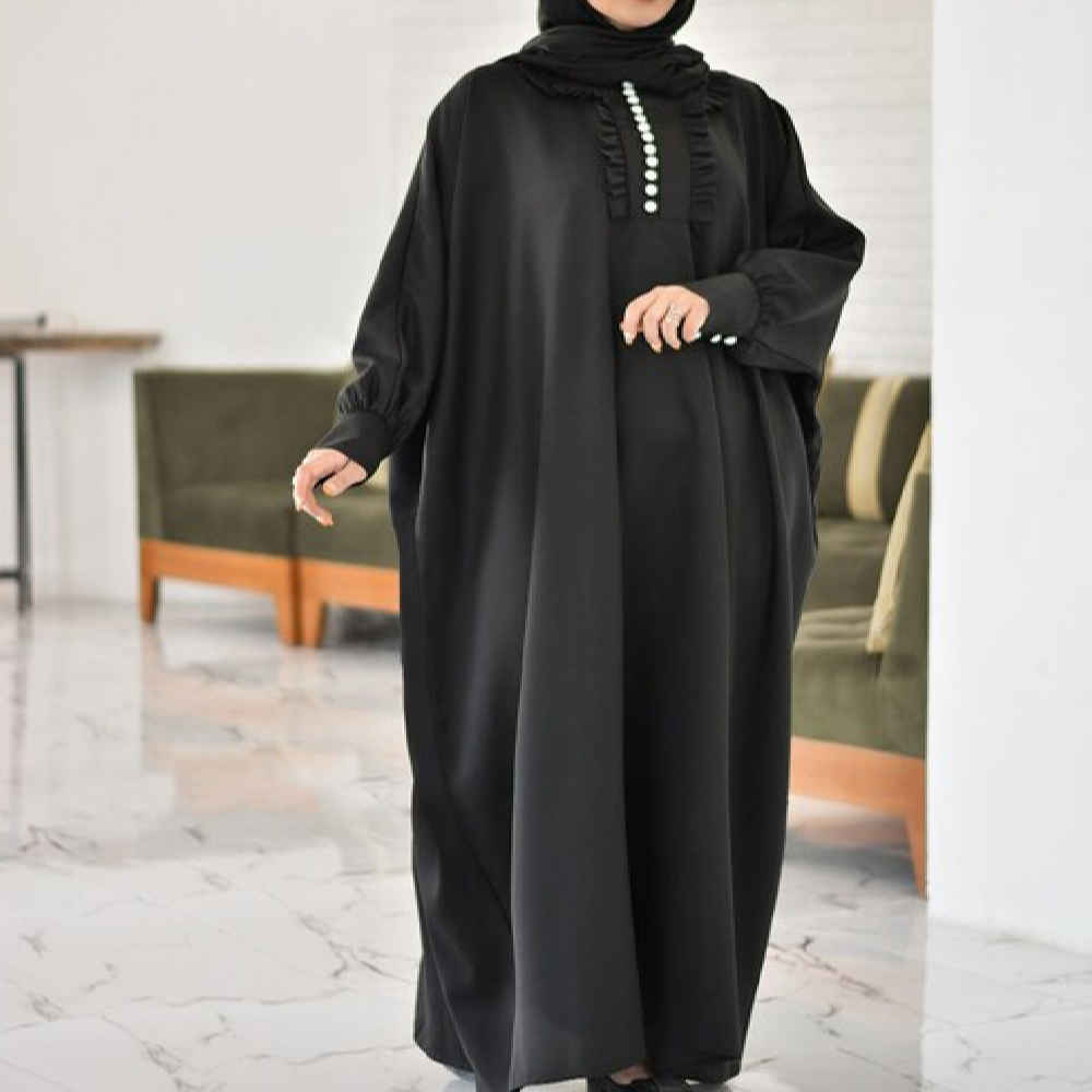 Price and Buy Stylish Abaya for Muslim Women with Soft Crepe Fabric - Image 6