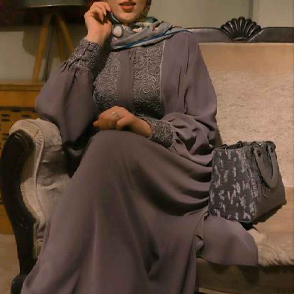 Price and Buy Stylish Butterfly Abaya for Muslim Women – Black Crepe Fabric - Image 3