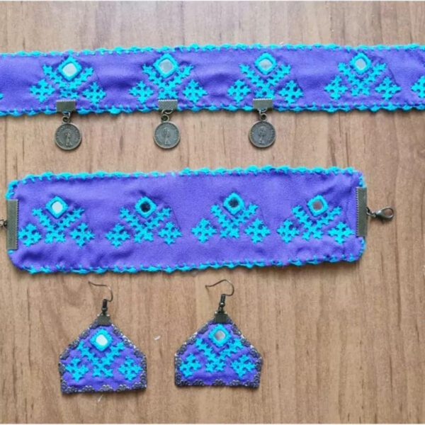 Price and Buy Stylish Embroidered Jewelry Set Bracelet, Necklace & Earring Combo_69026ed676971.jpeg Price and Buy Stylish Embroidered Jewelry Set Bracelet, Necklace & Earring Combo