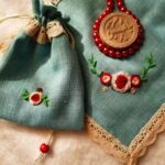 Price and Buy Stylish Embroidered Prayer Mat with Turbah and Prayer Beads