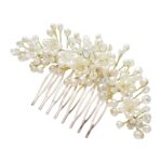 Price and Buy Stylish Hair Comb with Delicate Pearl Flowers, Set of 2