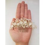 Price and Buy Stylish Hair Comb with Delicate Pearl Flowers, Set of 2 - Image 3