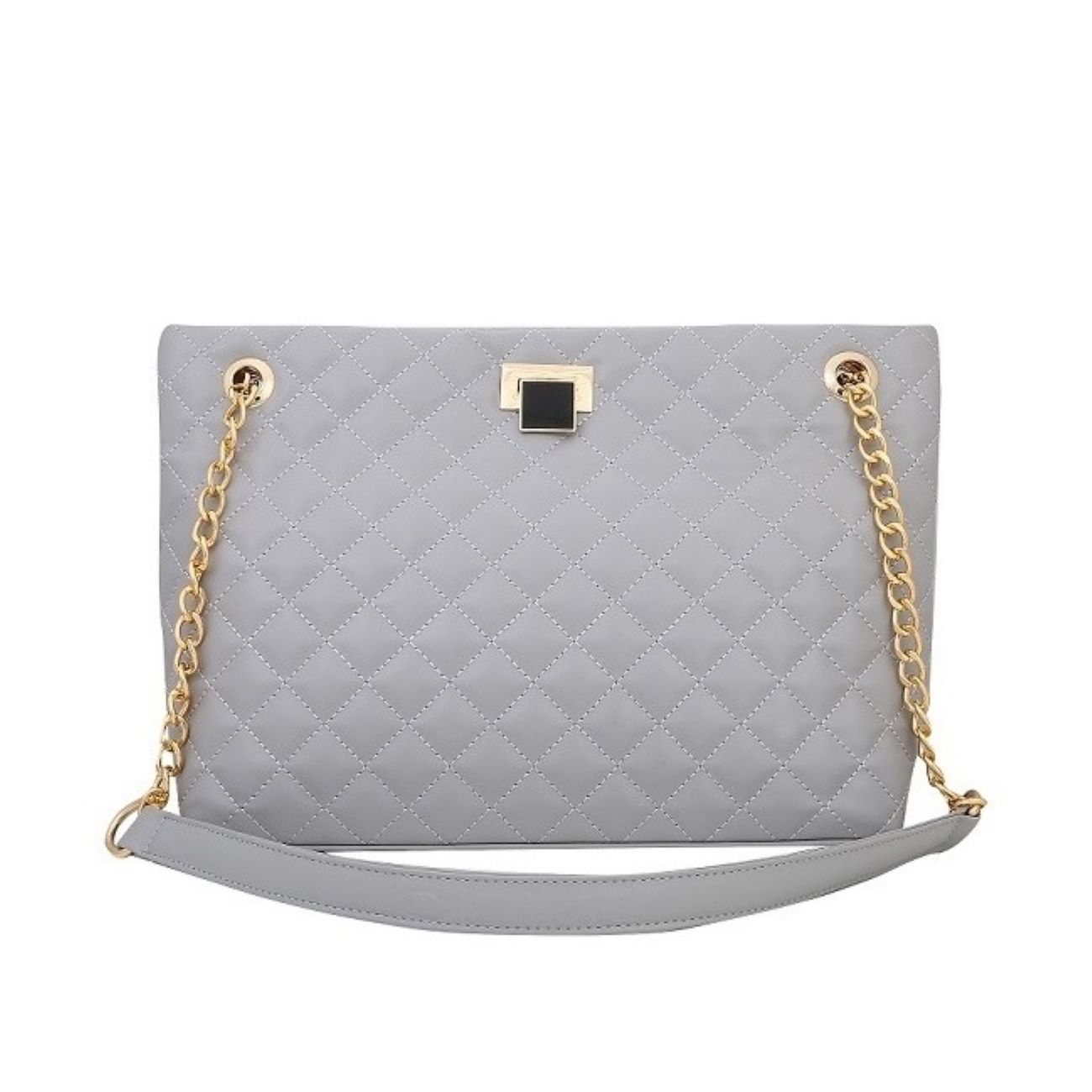 Price and Buy Stylish Leather Bag with Fashionable Chain Strap_69020b2607015.jpeg Price and Buy Stylish Leather Bag with Fashionable Chain Strap - Image 1