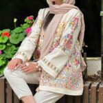 Price and Buy Stylish Linen Manto for Women, Hand-Embroidered & Breathable with Floral Design - Image 4