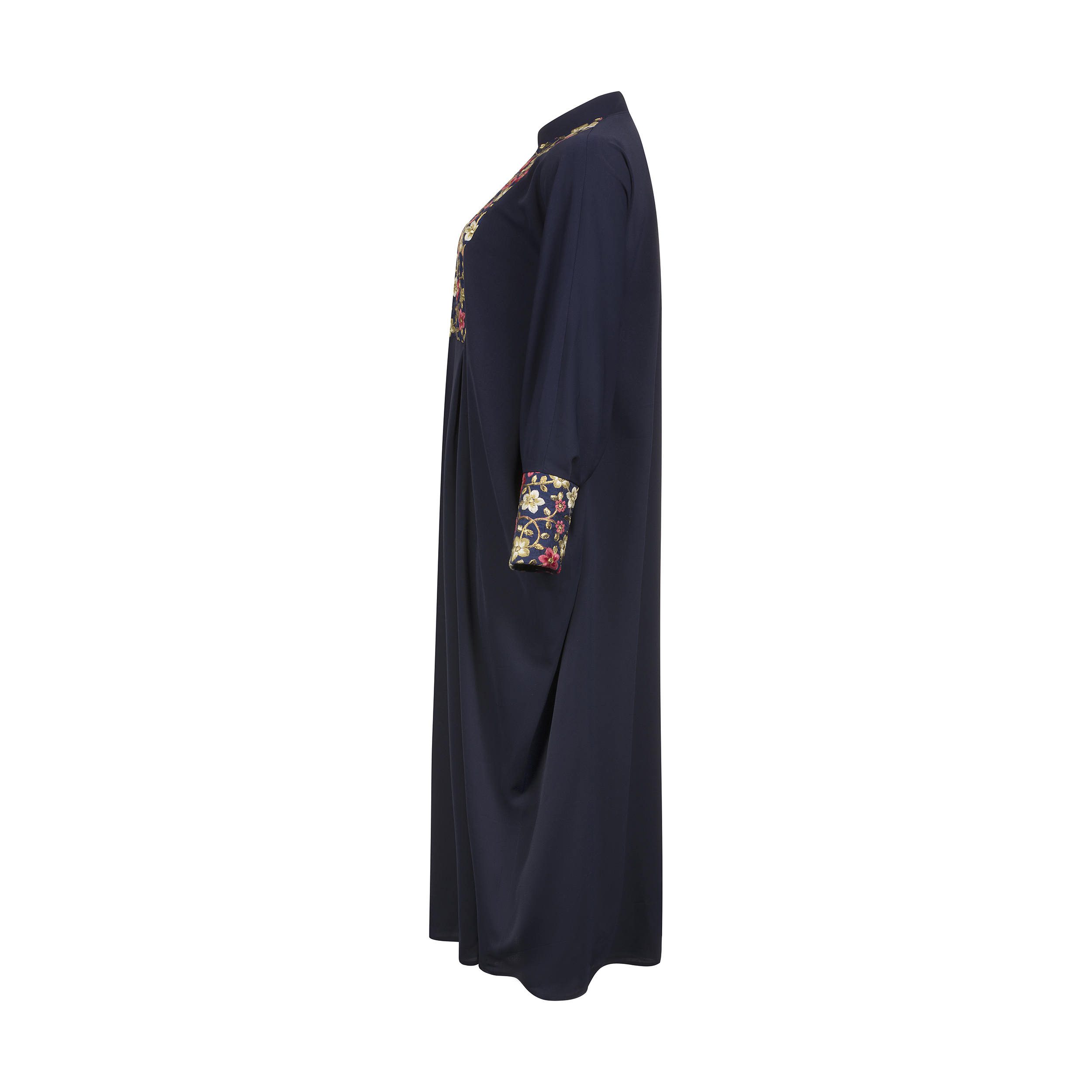 Price and Buy Stylish Loose Fit Abaya for Muslim Women with Floral Design - Image 3
