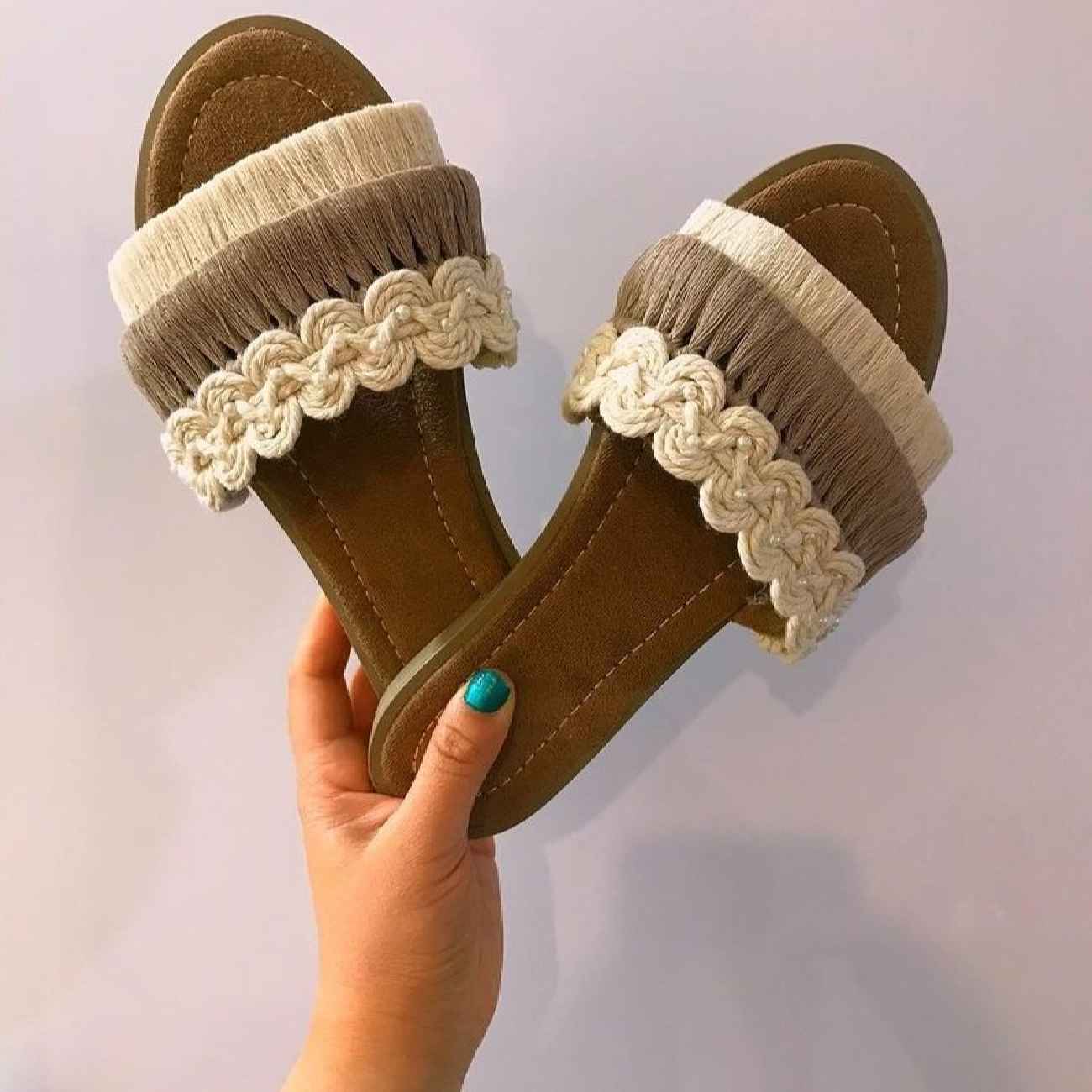 Price and Buy Stylish Macramé Sandals – Perfect for Casual Outfit Vacation & Everyday Wear