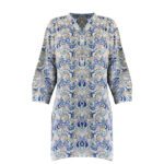 Price and Buy Summer-Perfect Gray Manto with Artful Persian Touch