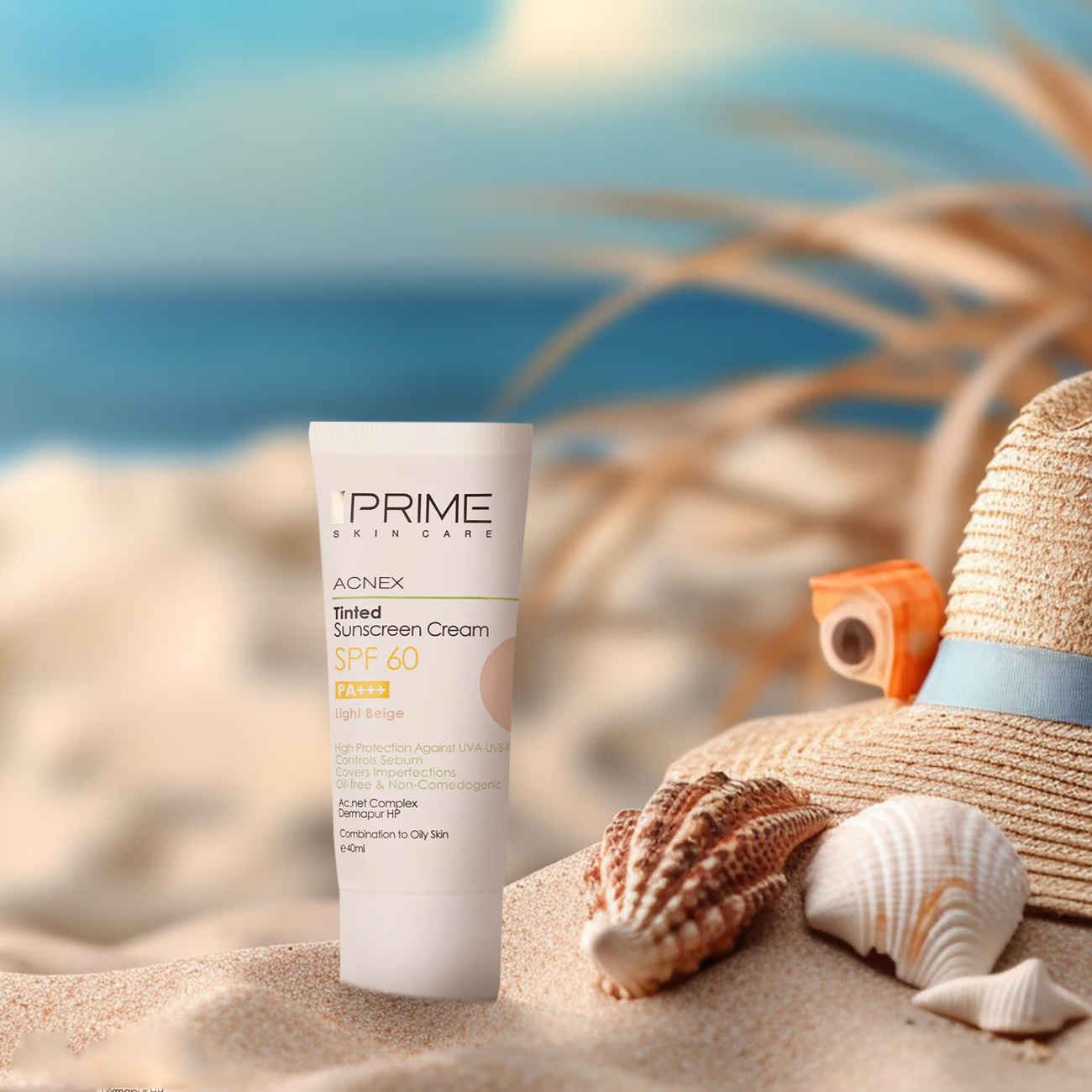 Price and Buy Sunscreen Cream for Oily Skin- Prime SPF60 Light Beige Color, Anti-acne (Pack of 2) - Image 5