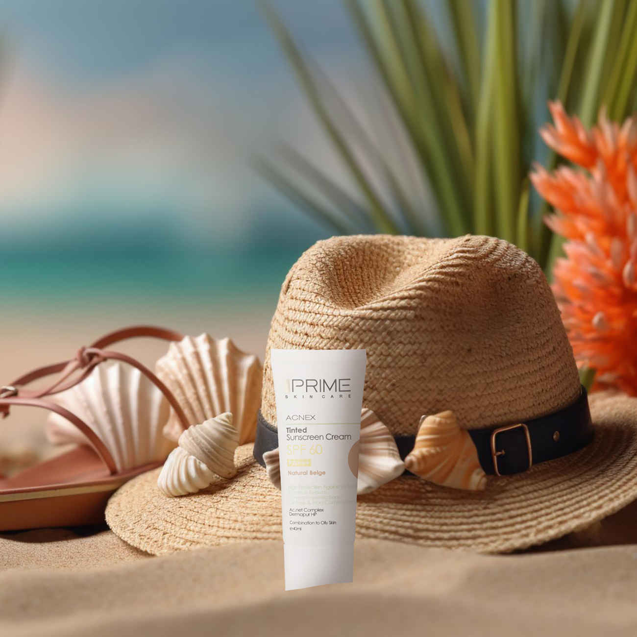 Price and Buy Sunscreen Cream for Oily Skin- Prime SPF60 Natural Beige Color, Anti-acne (Pack of 2) - Image 6