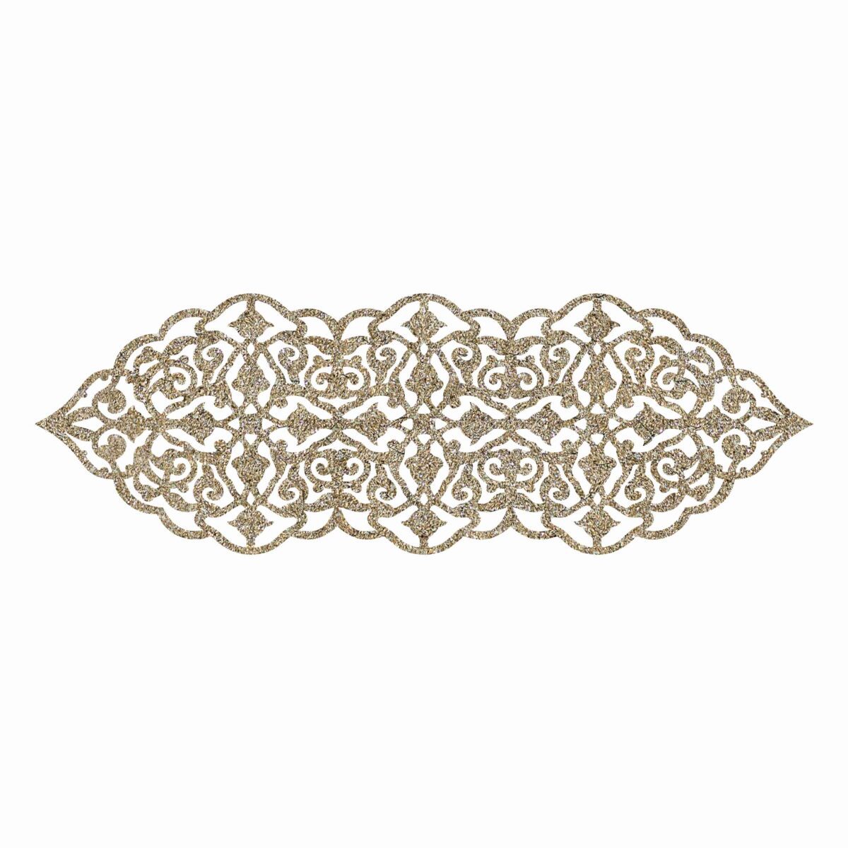 Price and Buy Table Runner Faux Leather Adorned with Elegant Glitter Design