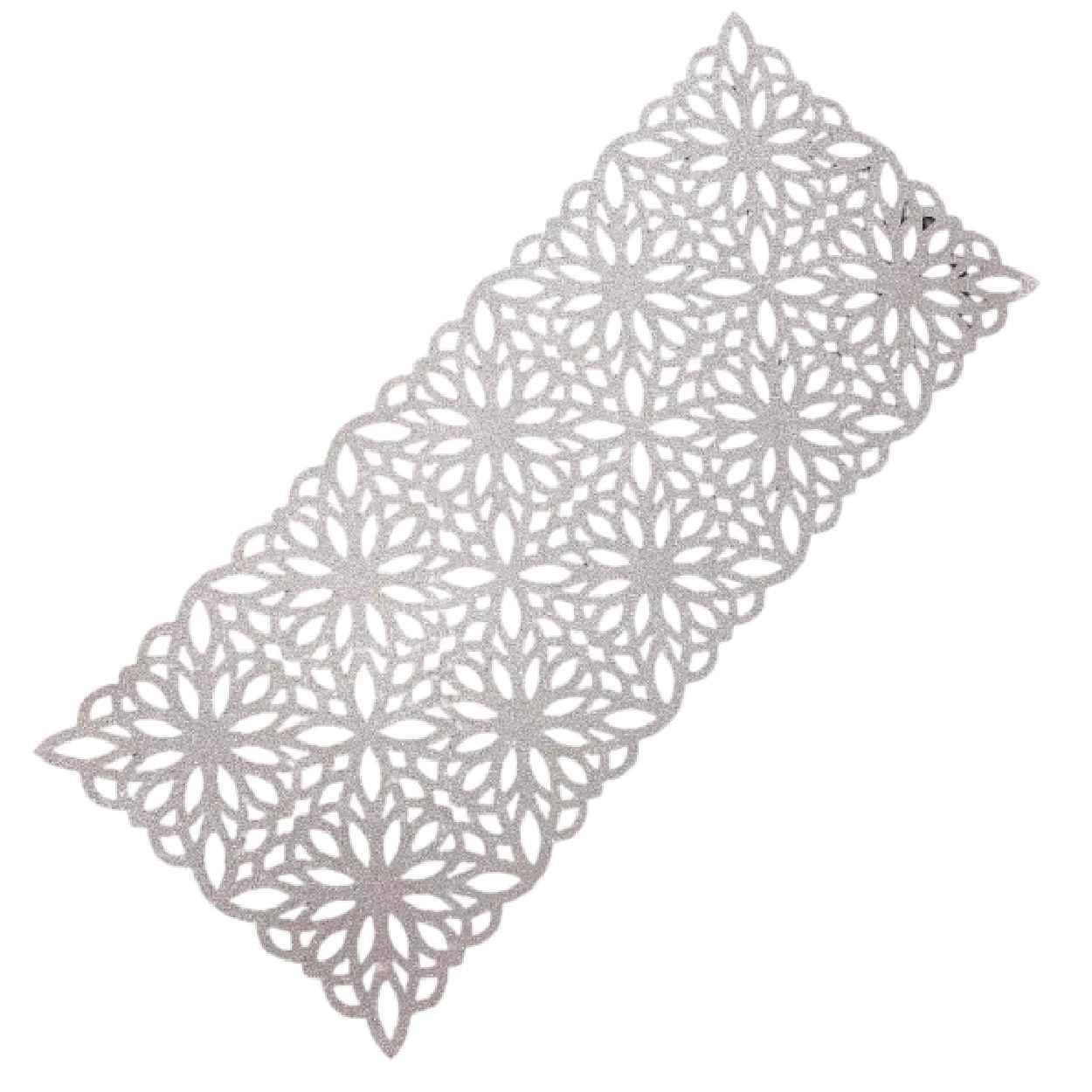 Price and Buy Table Runner Faux Leather with Chic Glitter Design