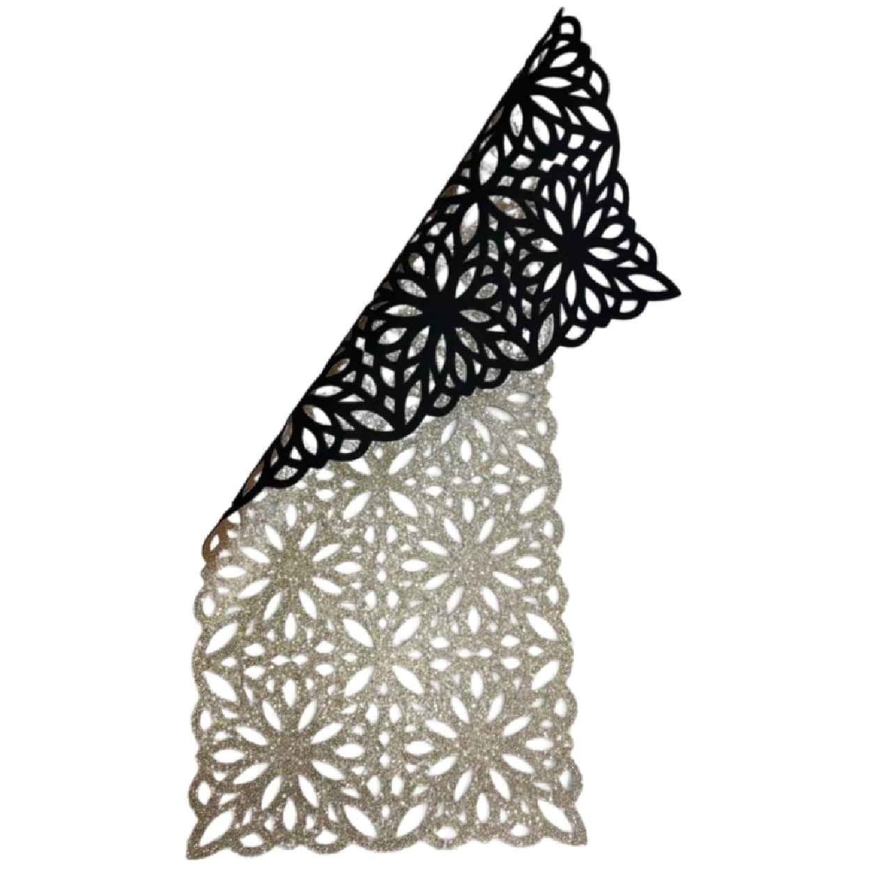Price and Buy Table Runner Faux Leather with Chic Glitter Design - Image 3
