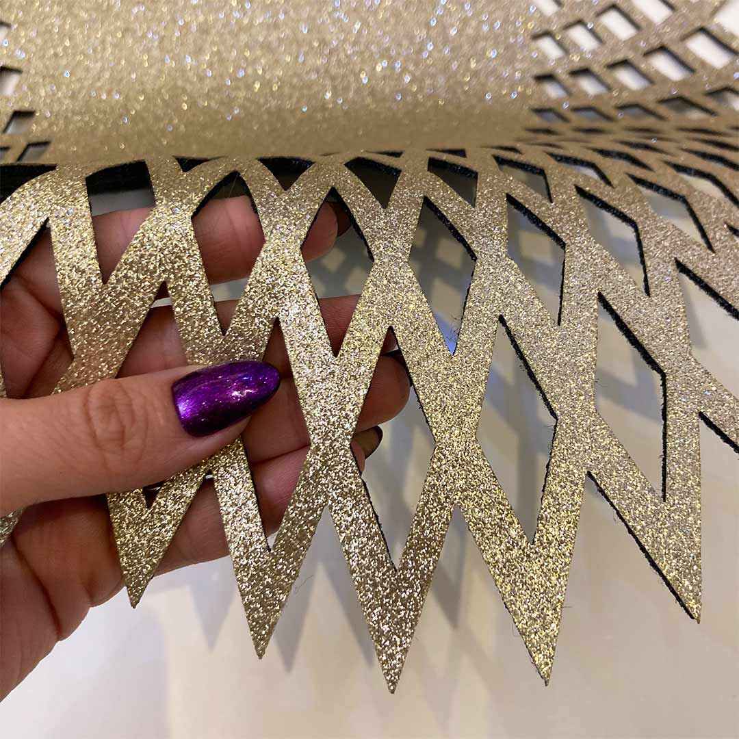 Price and Buy Table Runner Faux Leather with Elegant Glitter Design - Image 5